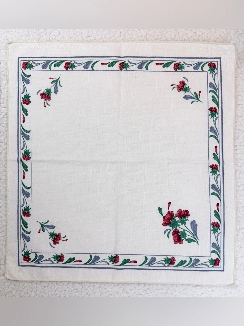 (VTG) LENOX LINENS BY SUNWEAVE • 1989 Floral Cloth Napkins, Set of 2